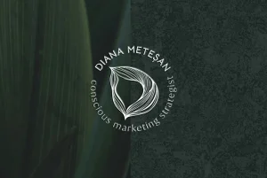 Design logo Diana Meteșan, branding personal și identitate vizuală creată de Zăineasca.