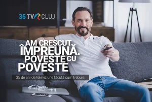 Afiș TVR Cluj 35 de ani: „Am crescut împreună. Poveste cu poveste.”
